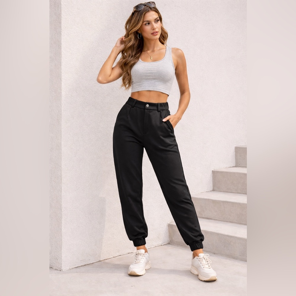 Halara Black Jogger Pants - High Rise Elastic
Cuff - NWT